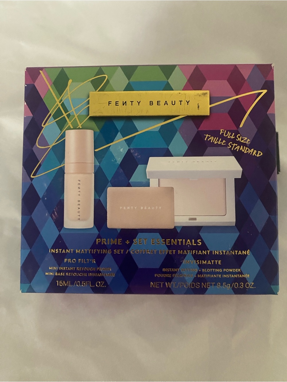 Fenty Beauty Prime + Set Essentials Kit - Pink, Blue & Gold Accents